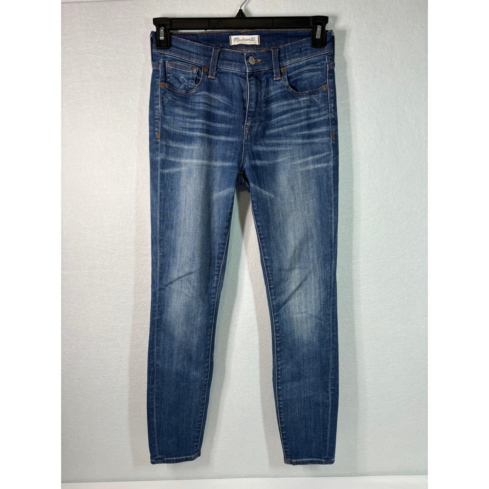 Madewell High Riser Skinny Jeans Womens 26 Medium Wash Blue Stretch A5698 FA14